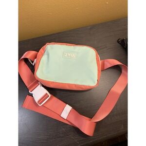 Zyia Active Crossbody Belt Bag Coral And Green Sports‎ Outdoor Pockets